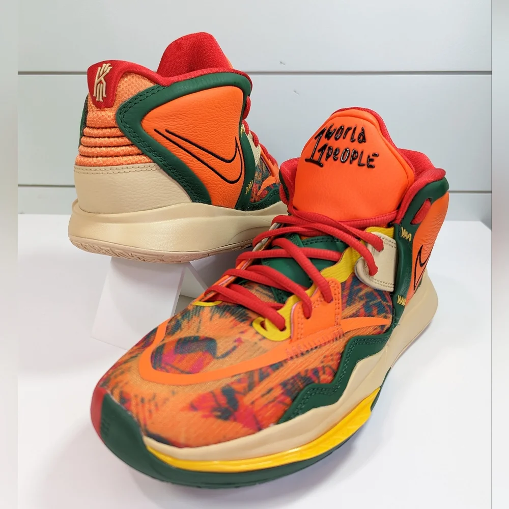 Nike Kyrie Infinity 1 World 1 people Casual Orange Basketball Sneakers Men's 7.5